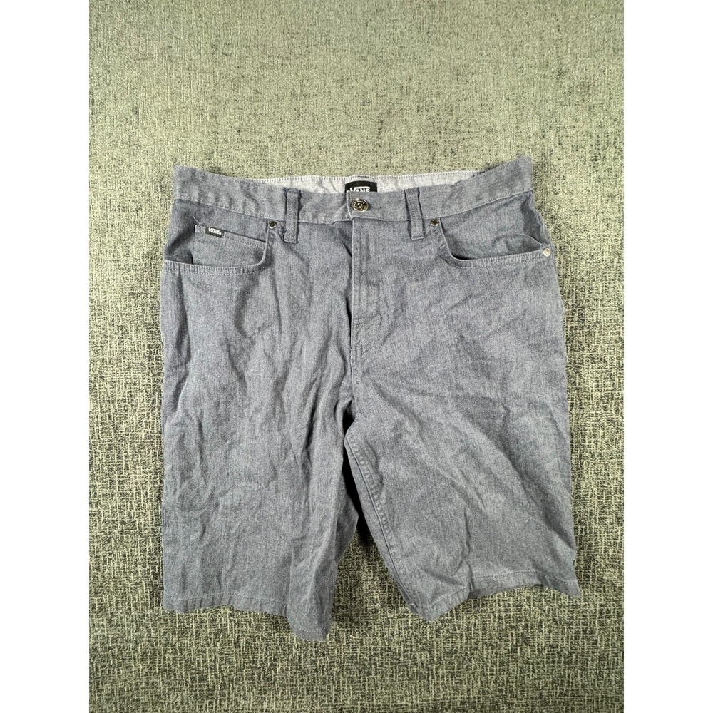 Vans Mens‎ Heather Grey Denim Skate Shorts Size 33 Casual Streetwear 5-Pocket